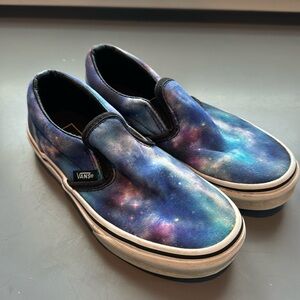 Vans, Space Galaxy Print? Kids Slip on, Size 2